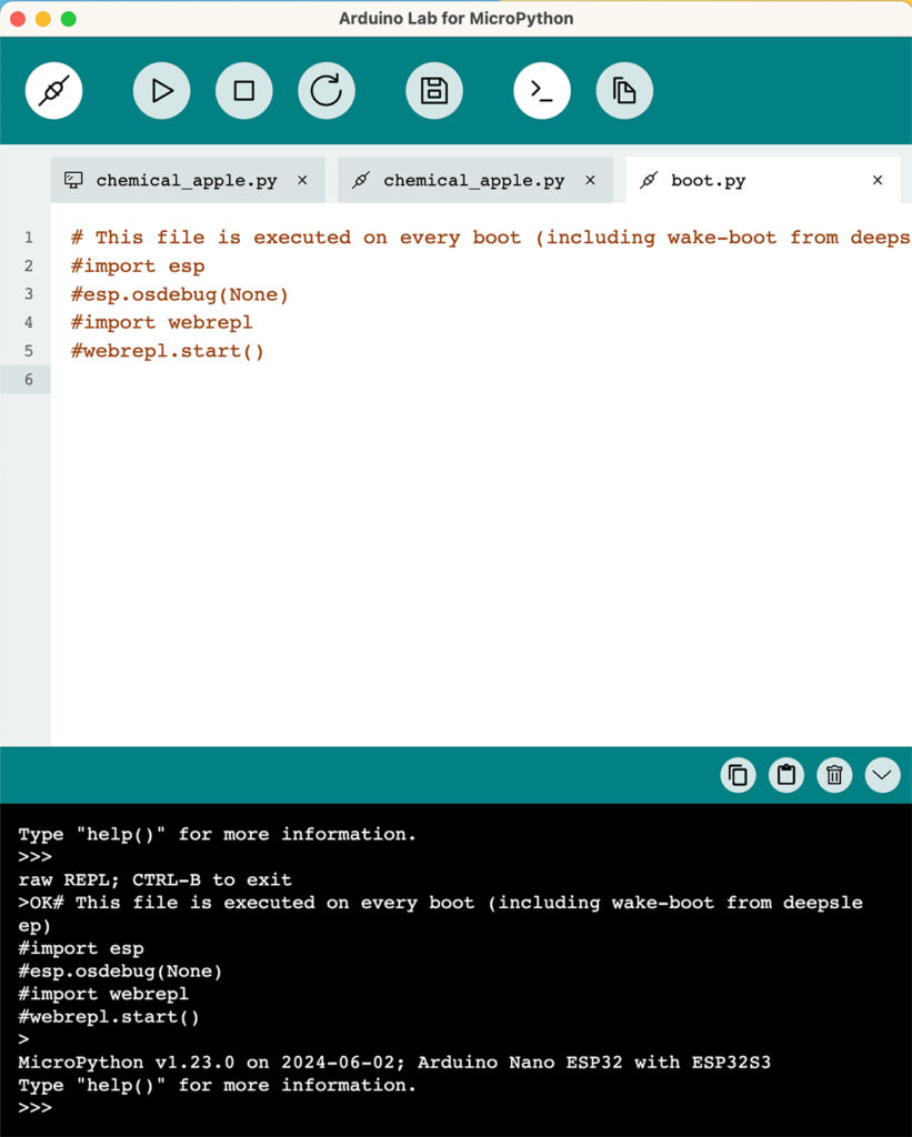 Arduino Lab for MicroPython sketch boot