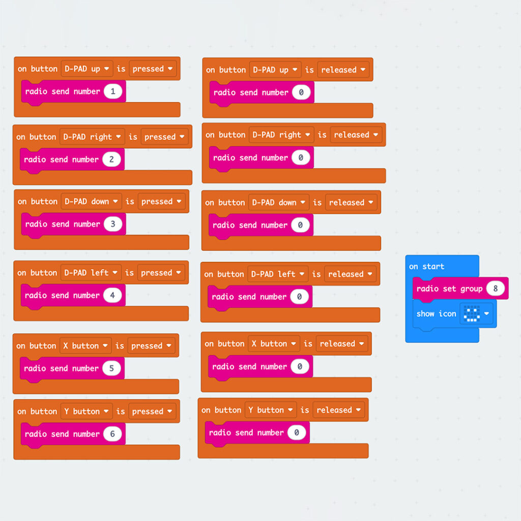 Microbot irrigatore sketch gamepad controller